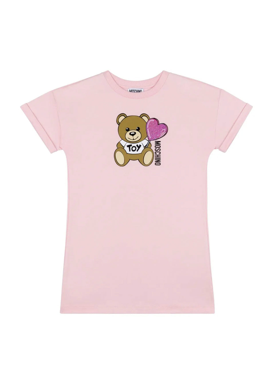 Moschino Kids Abito Rosa con Stampa per Bambine
