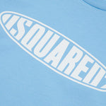Dsquared2 Kids T-Shirt Celeste con Logo Surf per Bambini