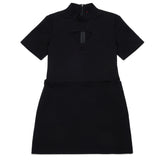 Diesel Kids Abito Nero con Logo per Bambine