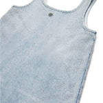 Diesel Kids Abito Denim con Applicazione Strass per Bambine
