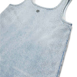 Diesel Kids Abito Denim con Applicazione Strass per Bambine