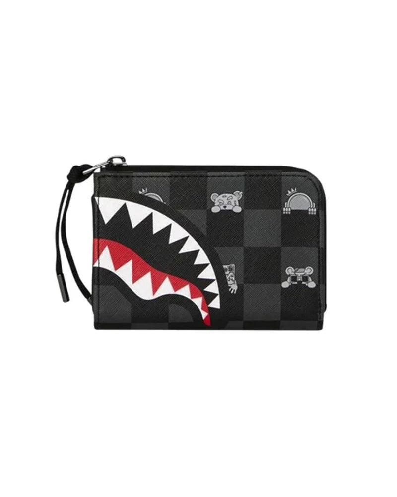 Sprayground Kids Borsello Nero Fantasia Multicolor con Logo Unisex