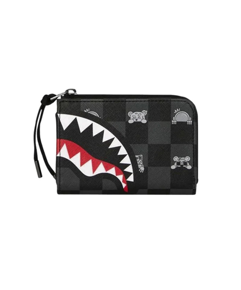 Sprayground Kids Borsello Nero Fantasia Multicolor con Logo Unisex