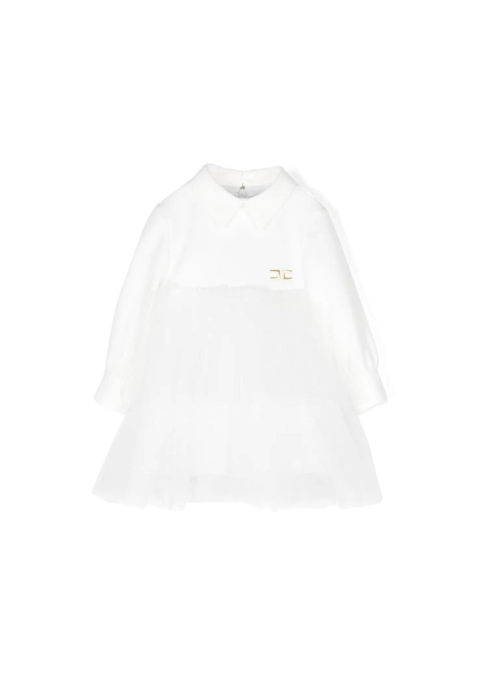 Elisabetta Franchi La Mia Bambina Abito Panna con Tulle per Neonate