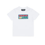 Dsquared2 Kids T-Shirt Bianca con Logo per Neonati