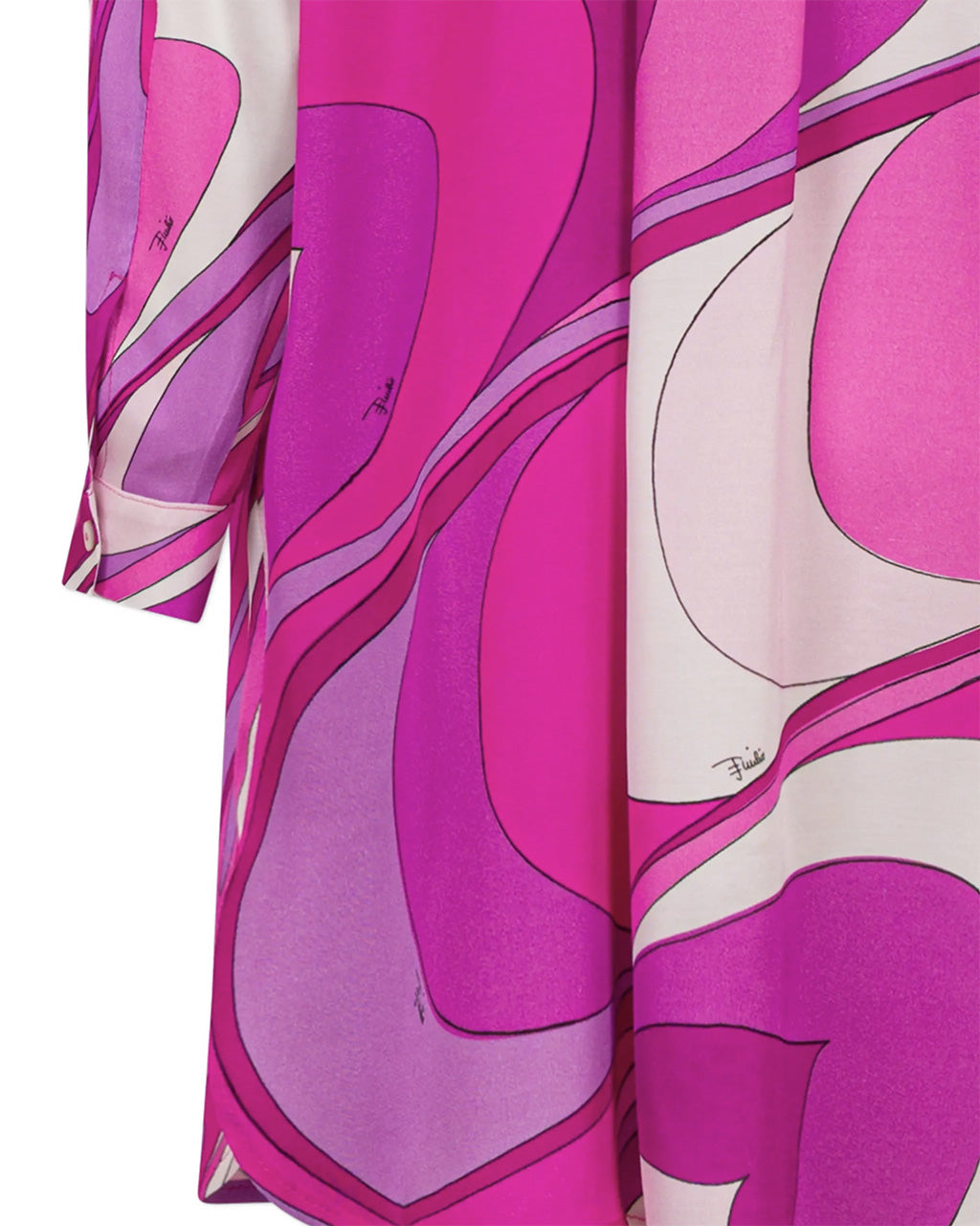Emilio Pucci Kids Abito Fantasia Viola e Bianco per Bambine