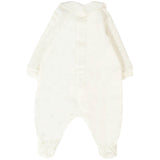 Moschino Kids Tutina con Bavetta e Cappellino Panna con Logo per Neonati