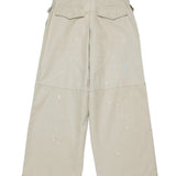 Dsquared2 Kids Pantaloni Beige Decorati con Schizzi di Pittura per Bambine