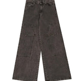 Palm Angels Kids Jeans Nero per Bambini