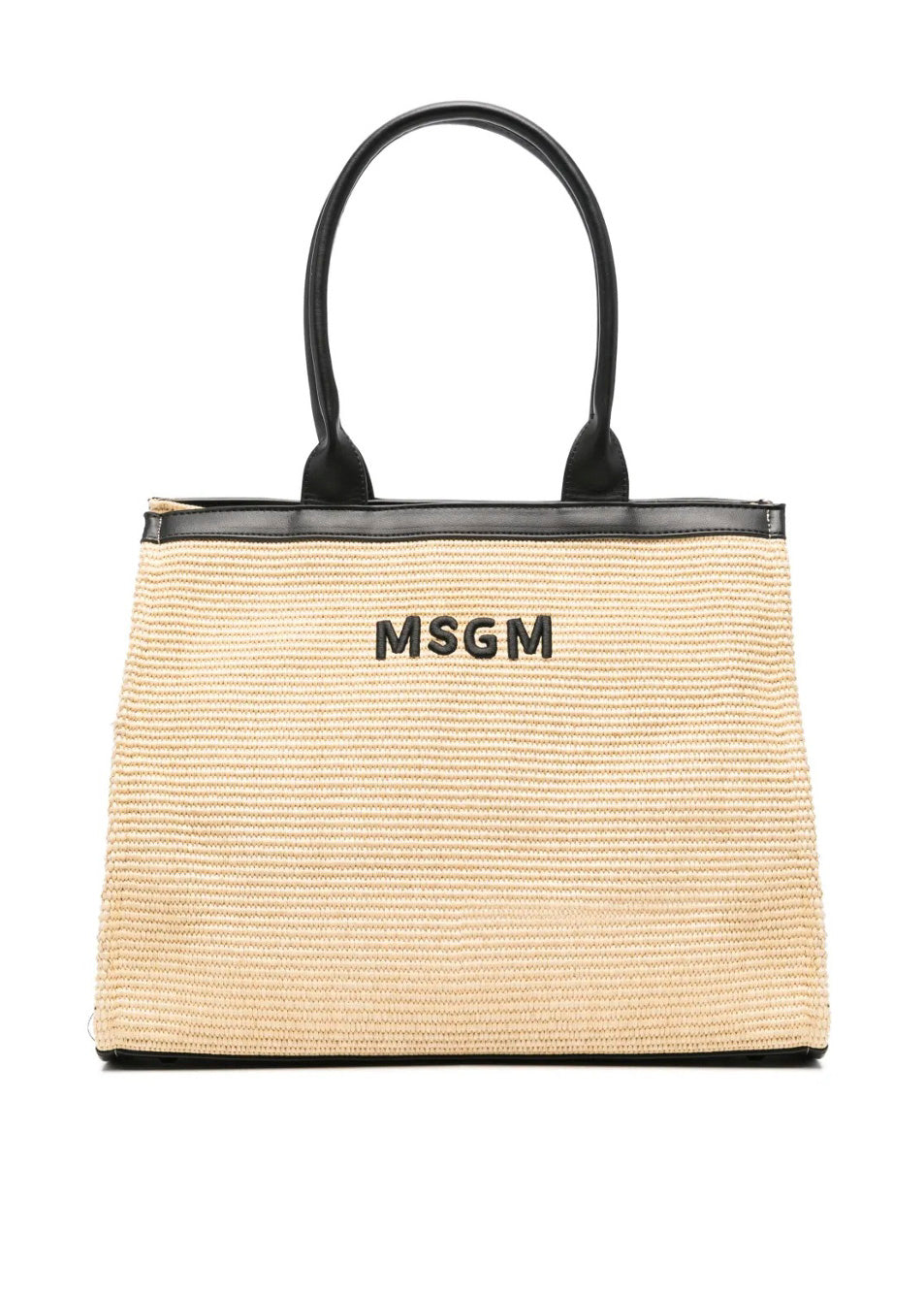 MSGM Kids Borsa Natural Tote con Logo per Bambine