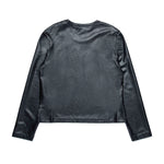 Diesel Kids T-shirt Maniche Lunghe in Pelle Nera per Bambine (retro)