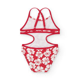 Tuc Tuc Costume Monokini Bianco/Rosso per Neonate