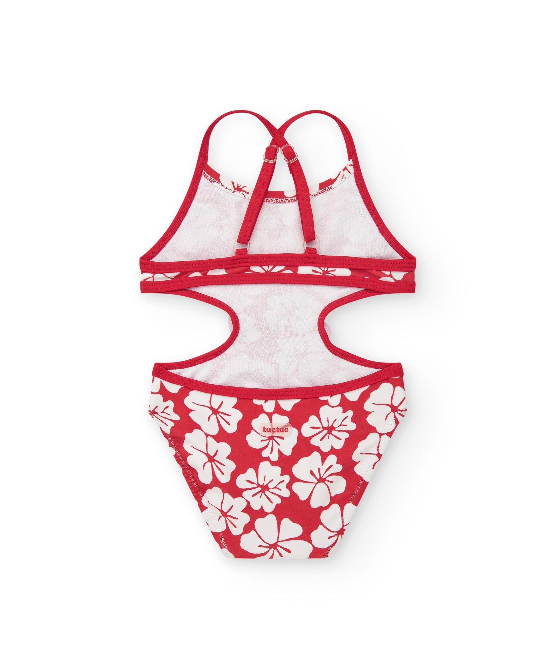 Tuc Tuc Costume Monokini Bianco/Rosso per Neonate