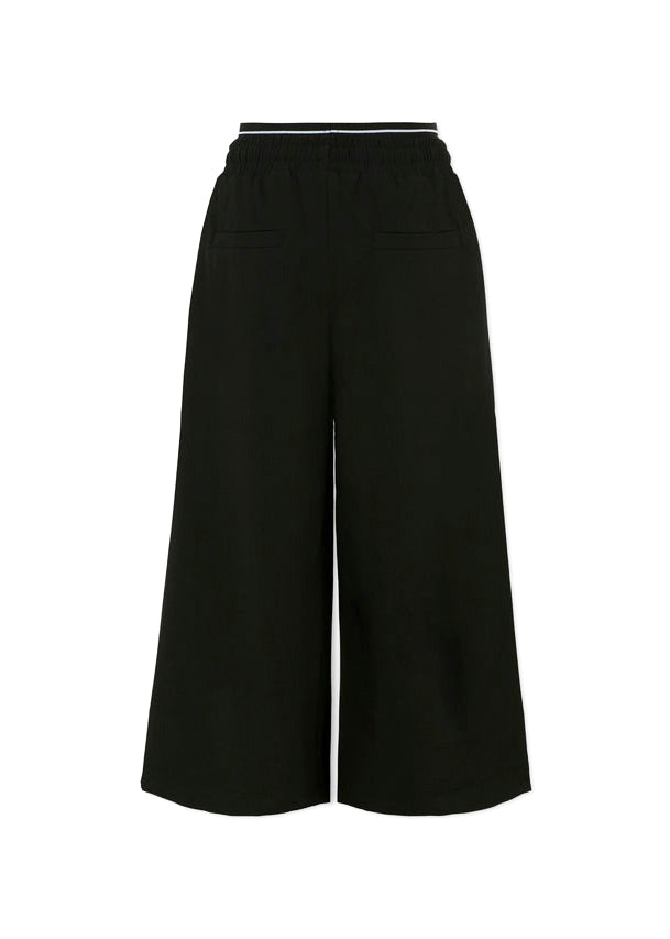 MSGM Kids Pantaloni Neri con Logo per Bambine