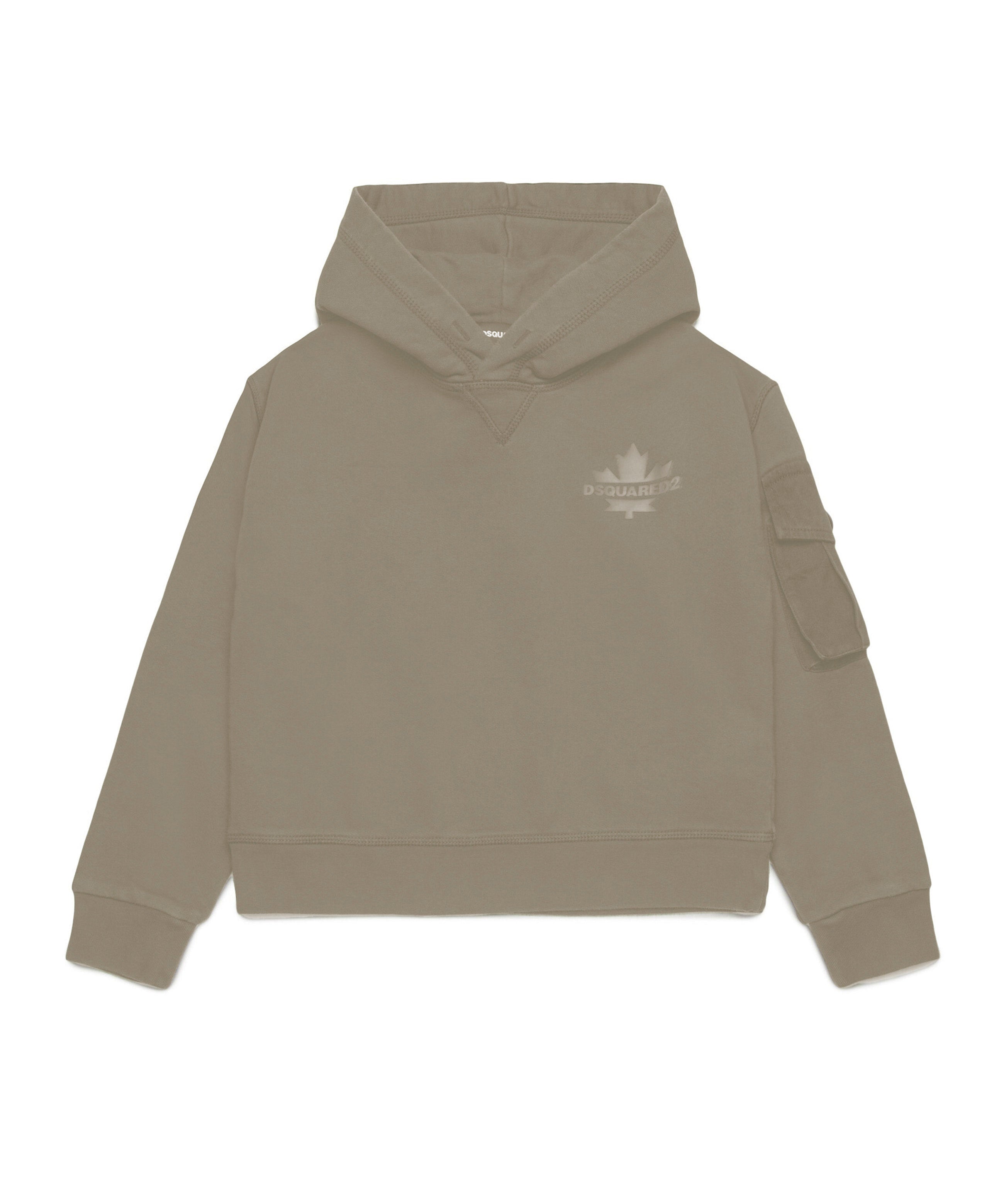 Dsquared2 Kids Felpa Con Cappuccio Beige per Bambini