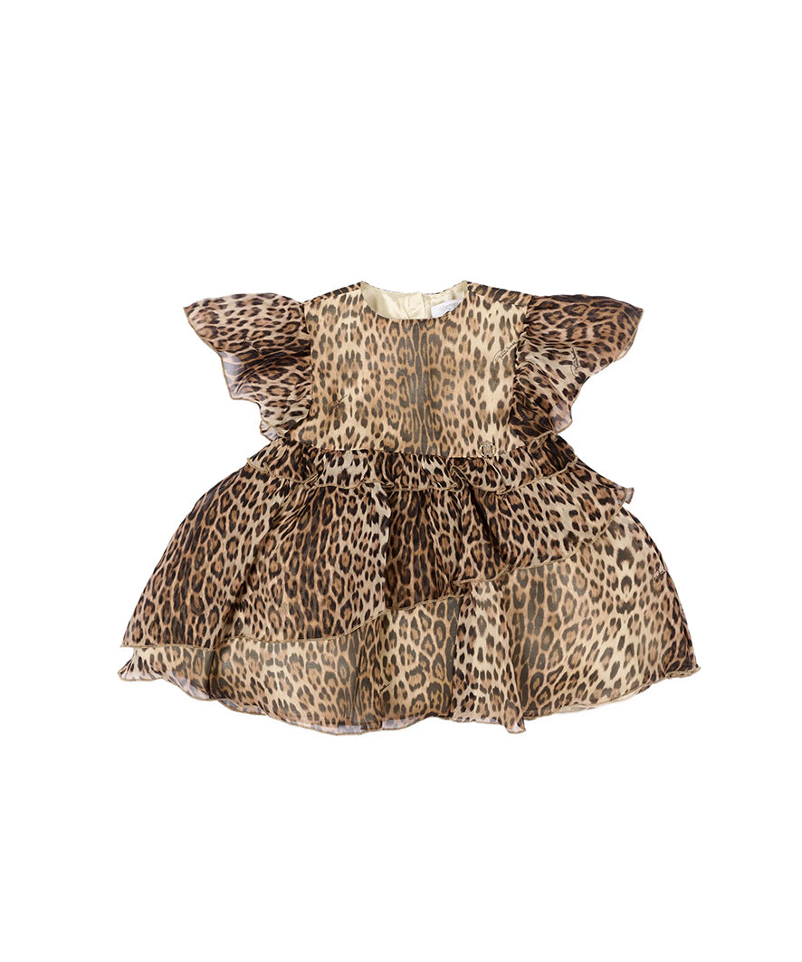 Roberto Cavalli Kids Abito Animalier per Neonate