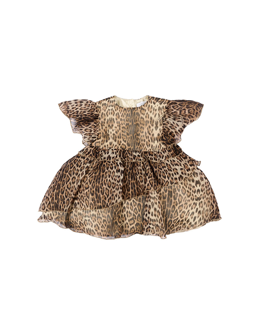 Roberto Cavalli Kids Abito Animalier per Neonate
