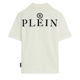 Philipp Plein Kids Polo Bianco con Stampa per Bambini