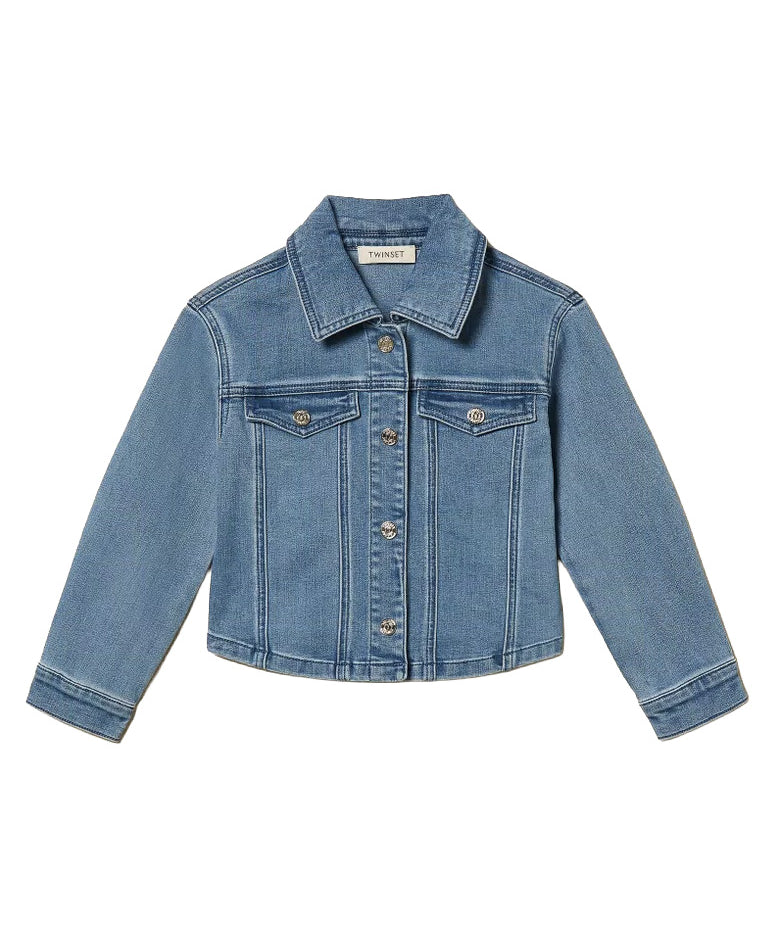 Twinset Kids Giubbino in Denim per Bambine e Neonate