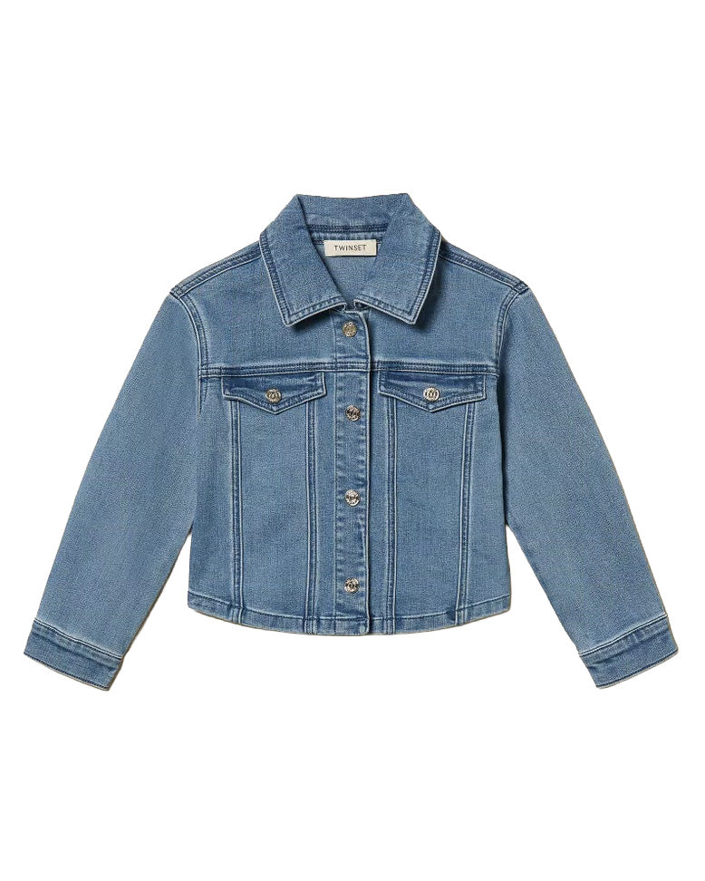Twinset Kids Giubbino in Denim per Bambine e Neonate