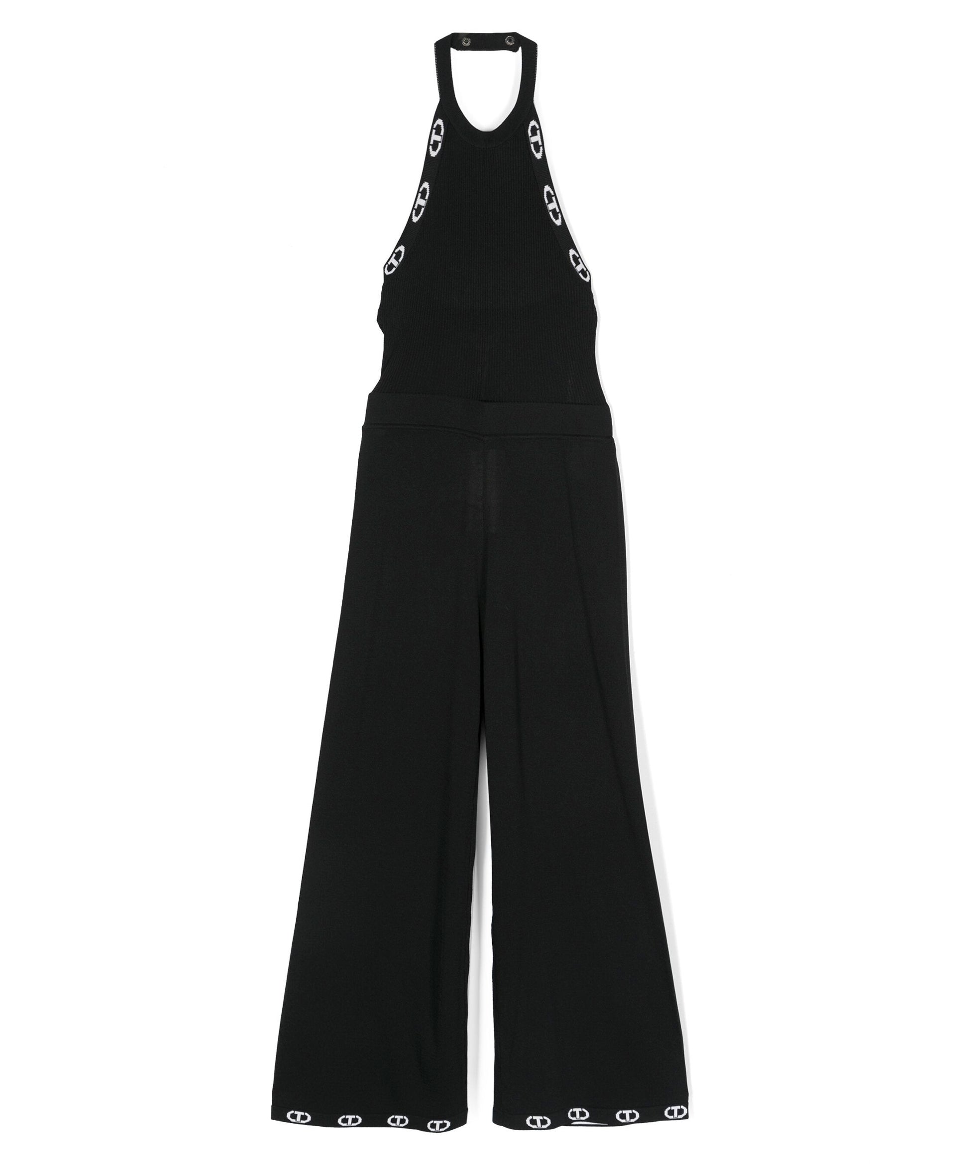 Twinset Kids Tuta in Maglia con Logo Jacquard (fronte)