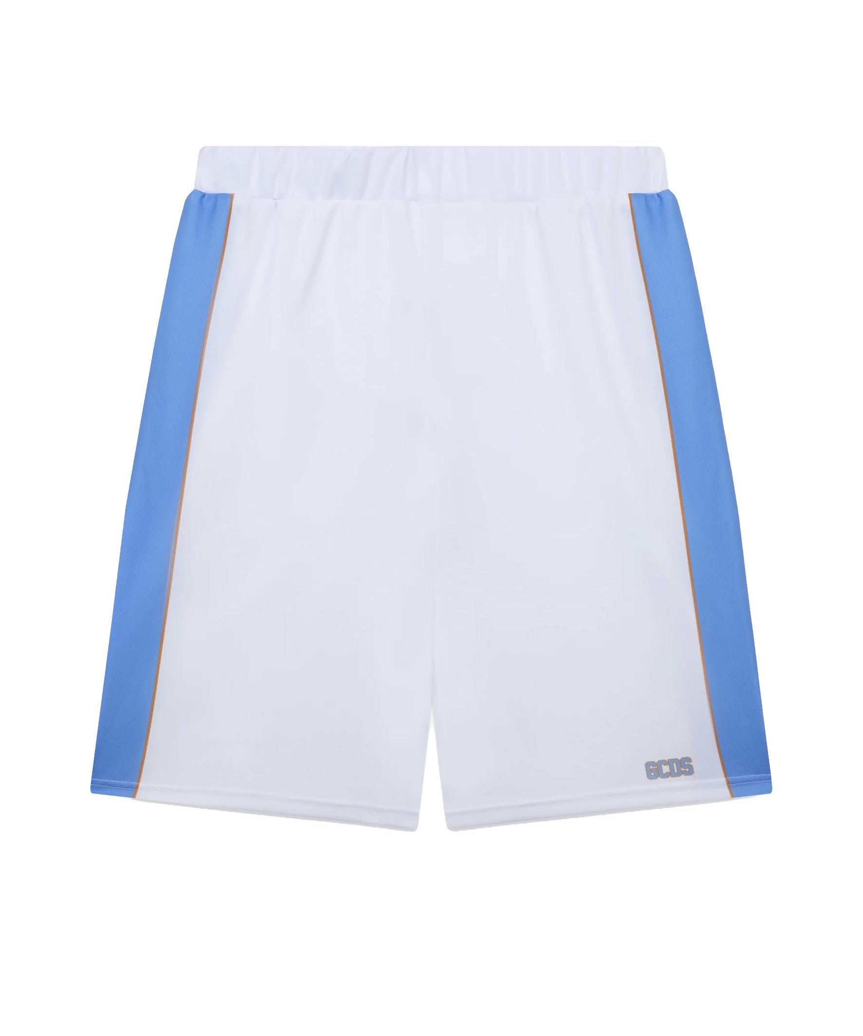 Gcds Kids Bermuda Bianco e Blu con Logo per Bambini