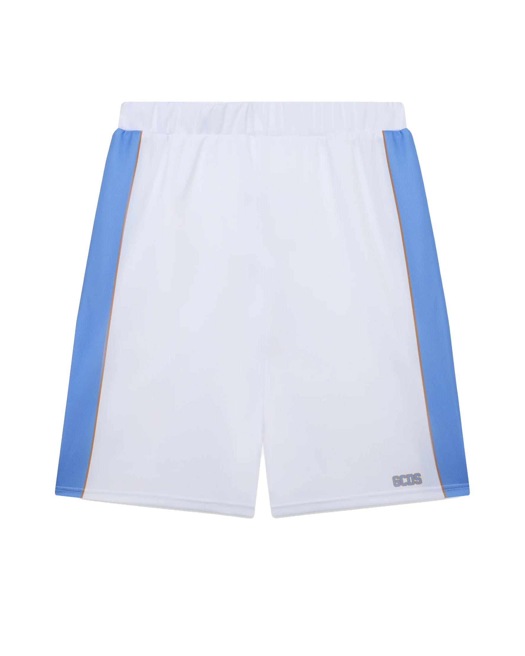 Gcds Kids Bermuda Bianco e Blu con Logo per Bambini