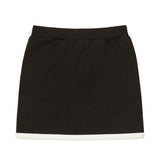 Twinset Milano Kids Gonna Nero e Bianco in Tessuto Scuba con Fiocco per Bambine