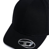 Diesel Kids Cappello Nero con Oval D per Bambini (dettaglio)