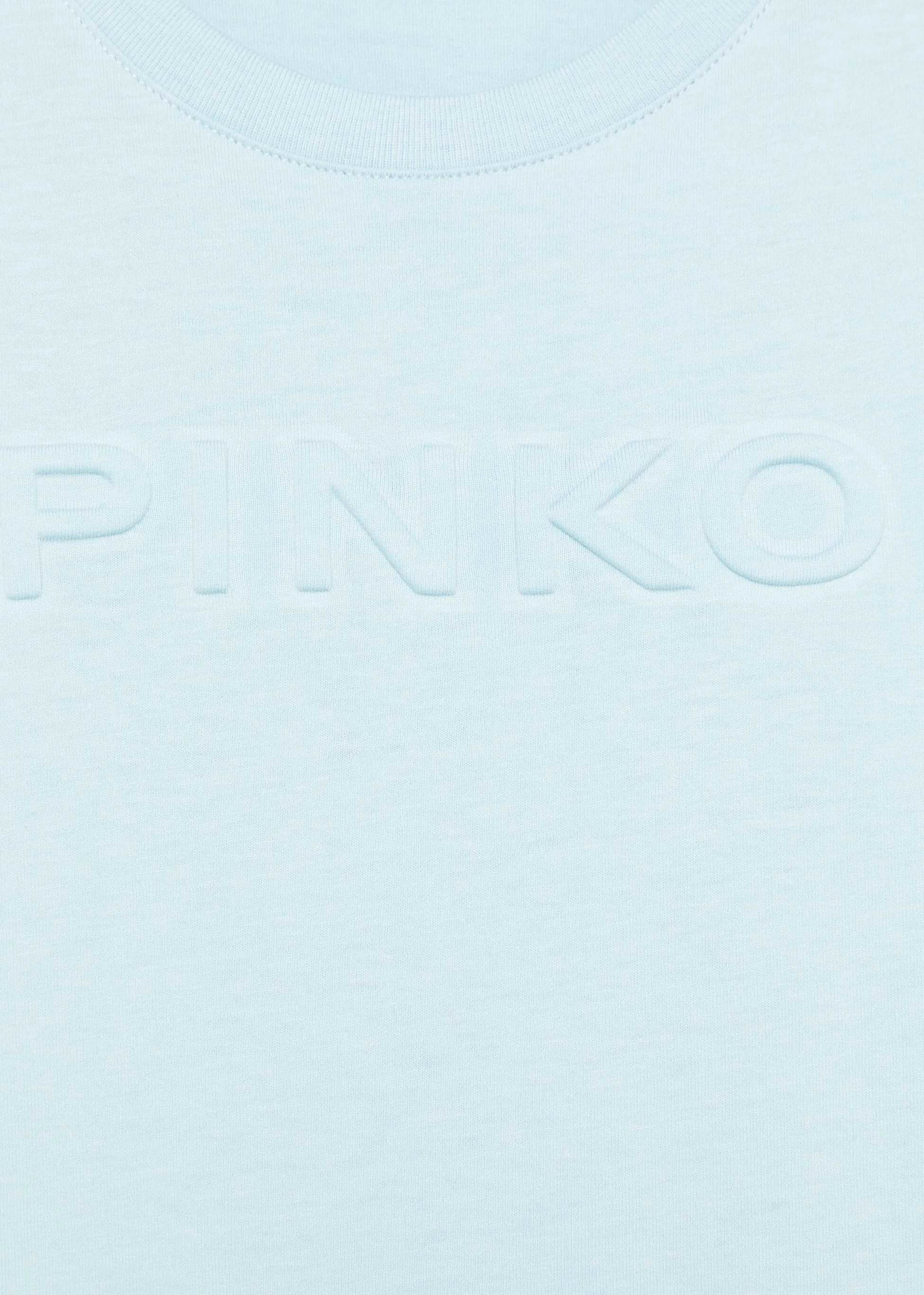 Pinko Kids T-shirt Celeste con Logo per Bambine
