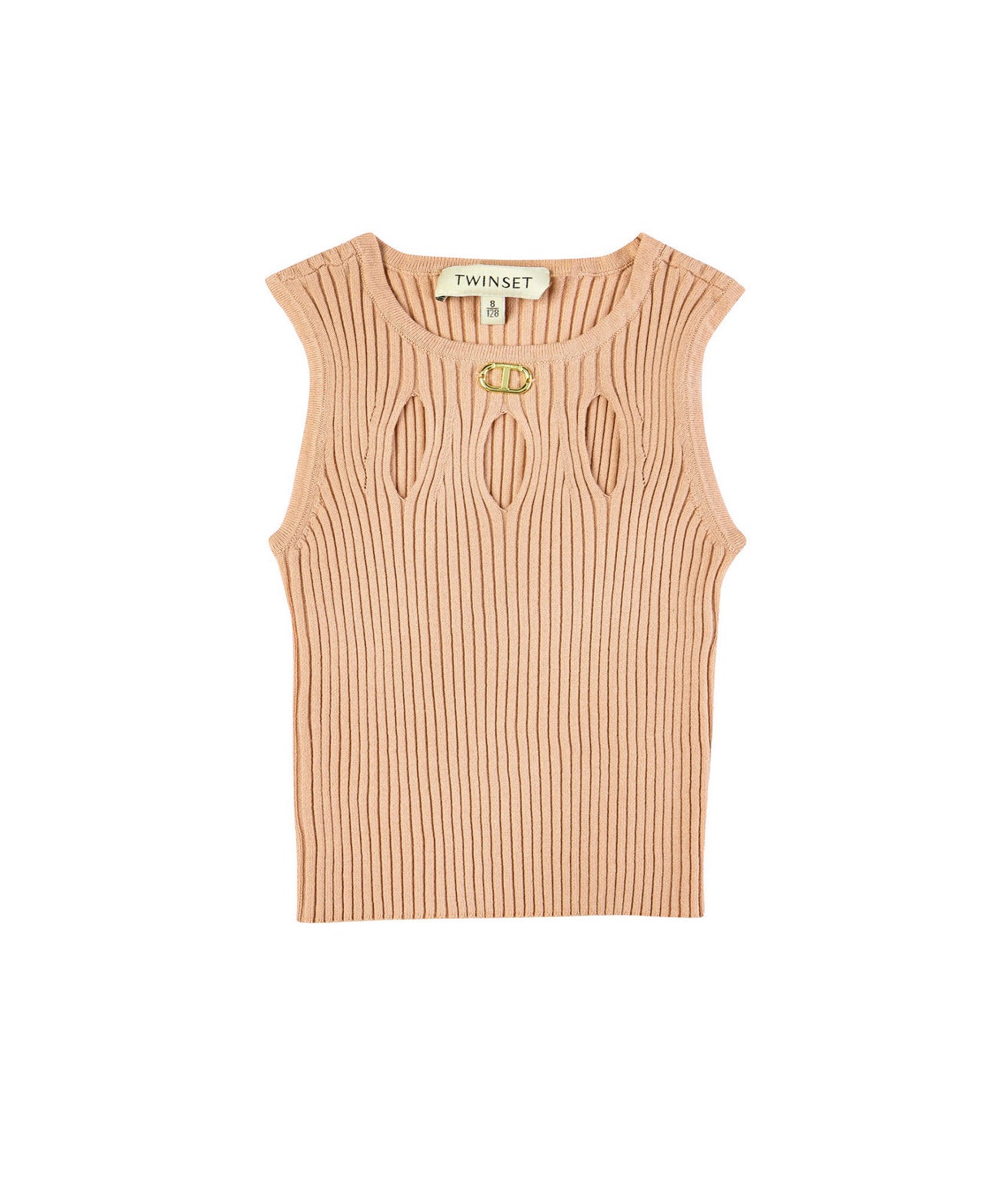 Twinset Kids Top Canapa con Aperture per Bambine