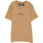 Dsquared2 Kids T-Shirt Marrone con Logo per Neonati