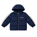 Palm Angels Kids Giubbino Blu con Logo per Neonati