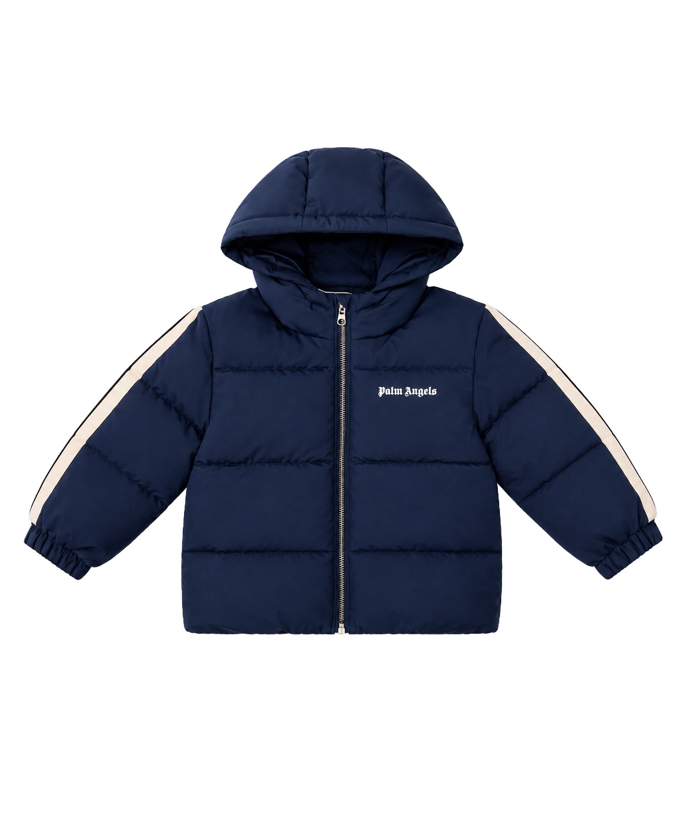 Palm Angels Kids Giubbino Blu con Logo per Neonati