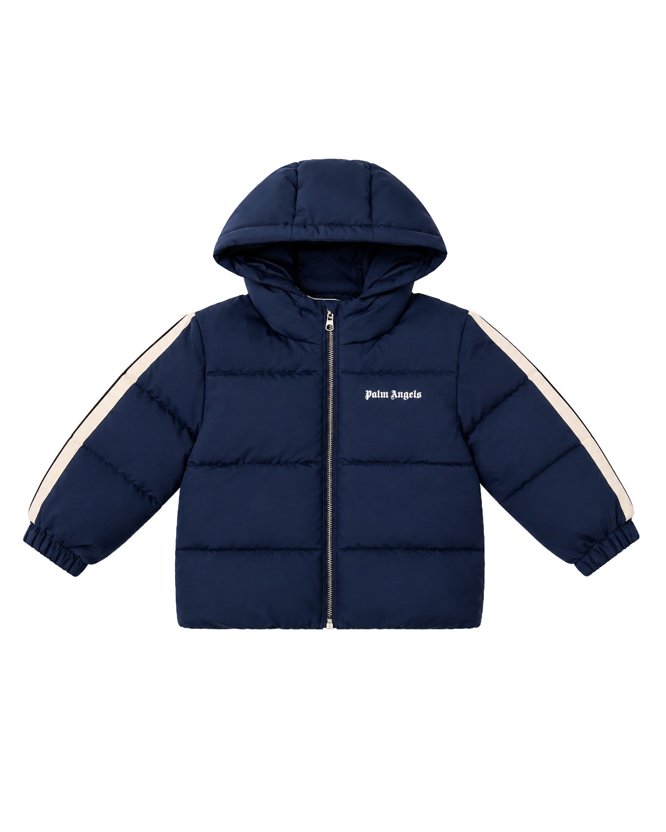 Palm Angels Kids Giubbino Blu con Logo per Neonati