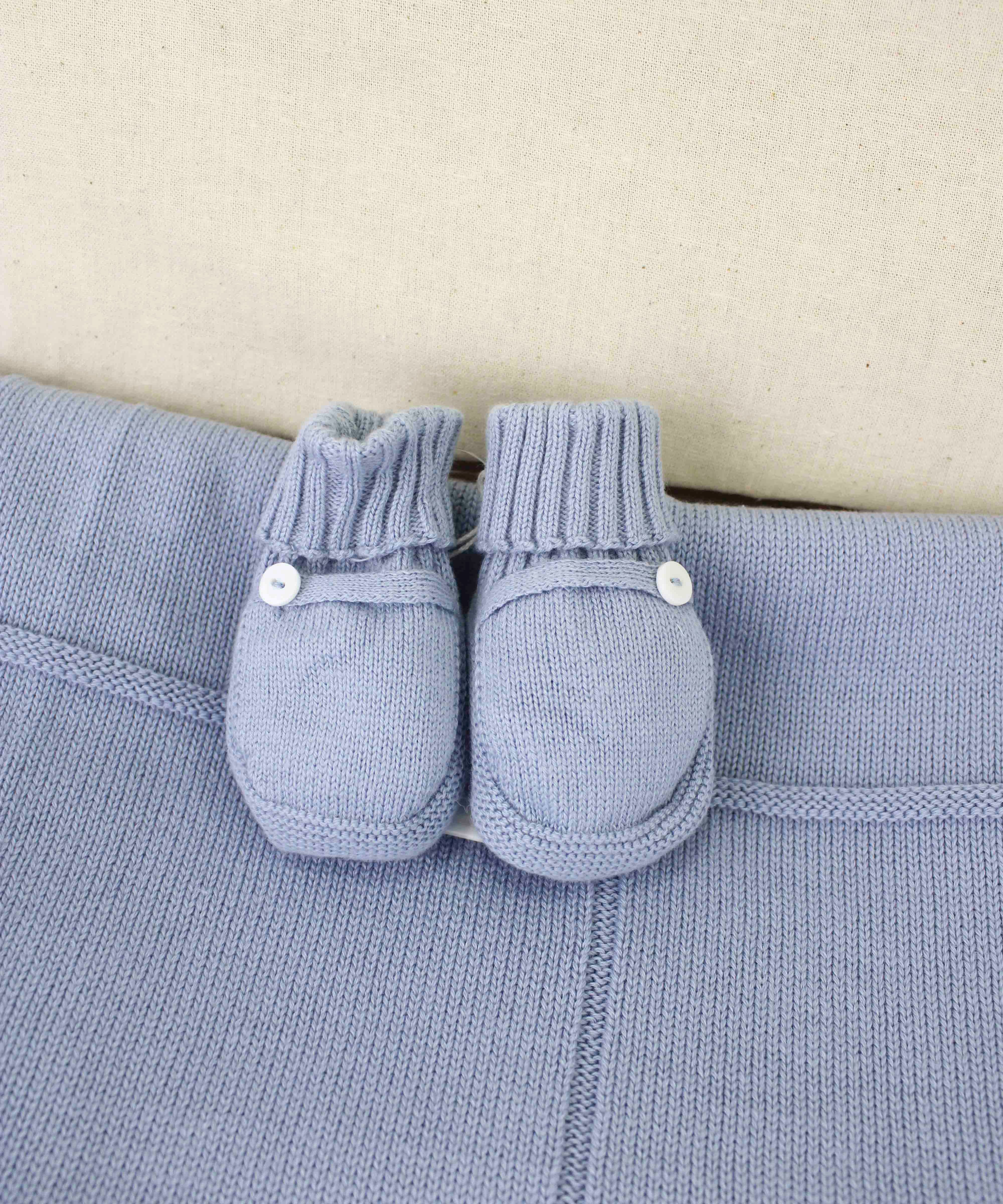 Le Coconne Scarpine Celesti per Neonati