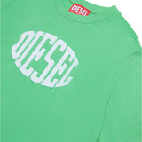 Diesel Kids Green Puffy Print T-shirt for Kids