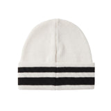 Gcds Kids Cappello in Lana Bianco con Logo Nero Unisex