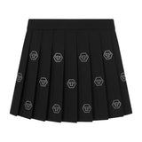Philipp Plein Kids Gonna Nero con Logo Strass per Bambine