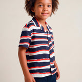 Msgm Kids Camicia Blu a Fantasia per Bambini