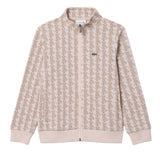 Lacoste Kids Giubbino Felpa Beige All-Over con Logo Unisex