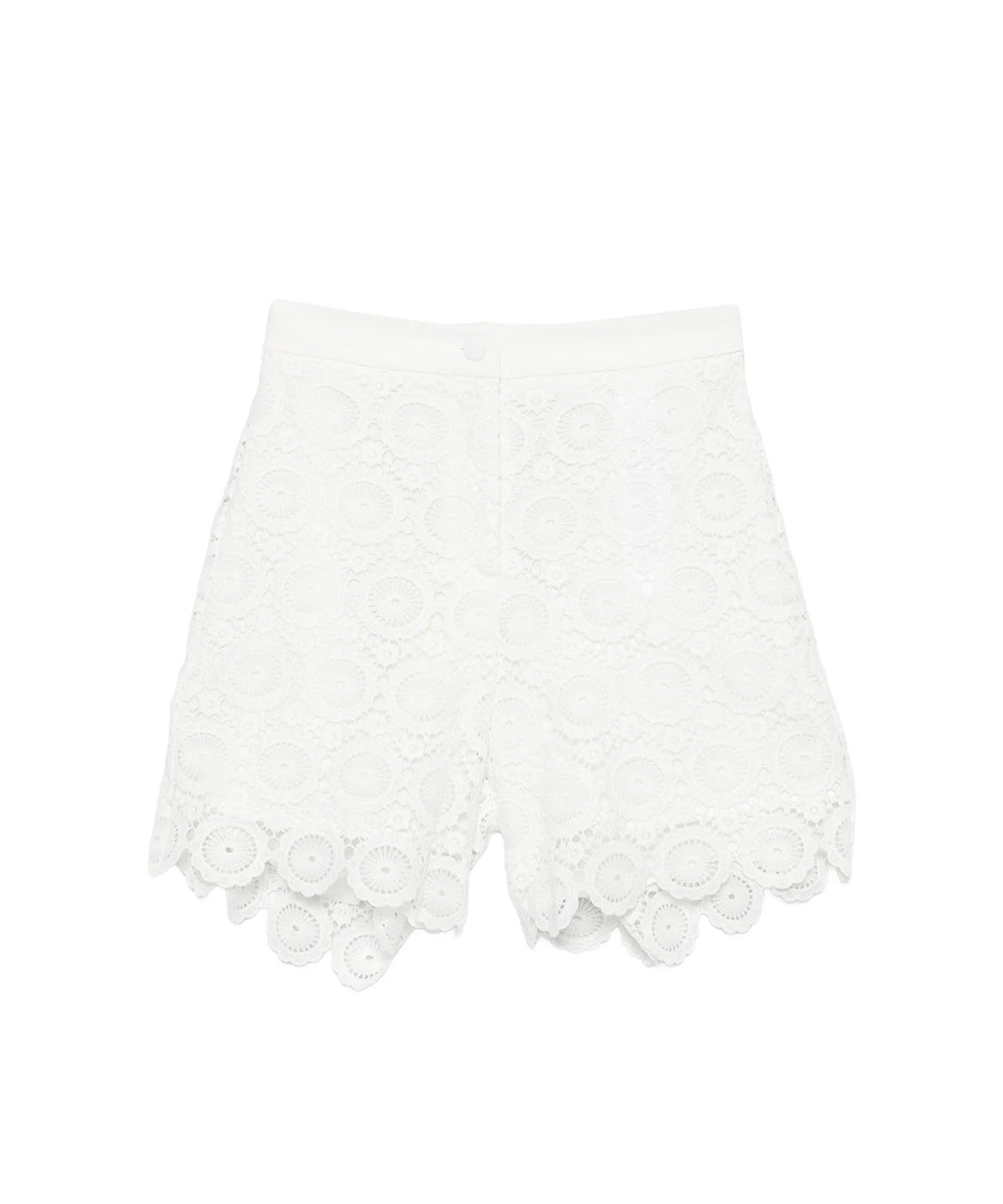 Twinset Kids Short Off-White in Pizzo per Bambine
