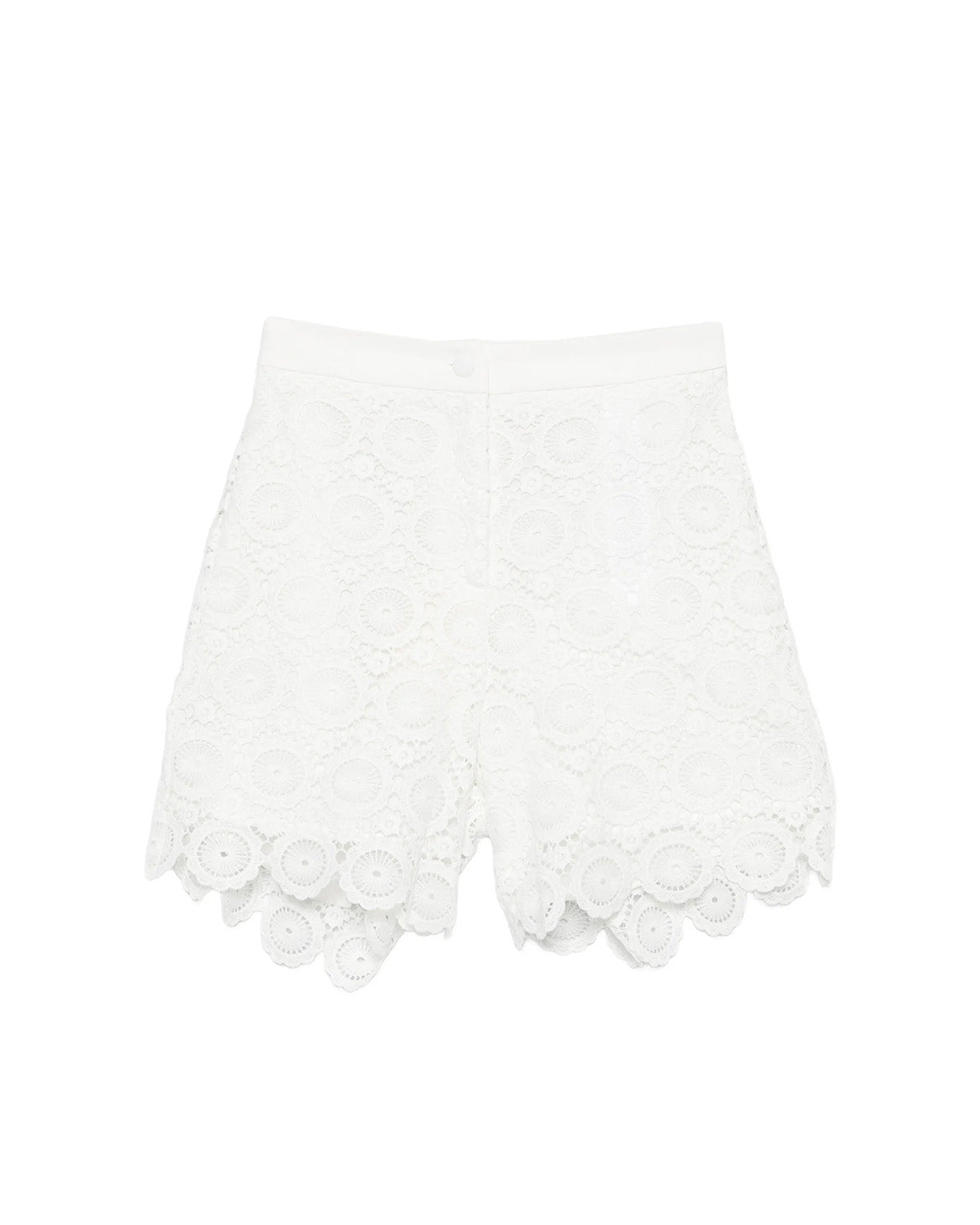 Twinset Kids Short Off-White in Pizzo per Bambine