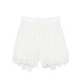 Twinset Kids Short Off-White in Pizzo per Bambine