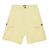 Dsquared2 Kids Short Cargo Giallo con Stampa sul Retro per Bambini