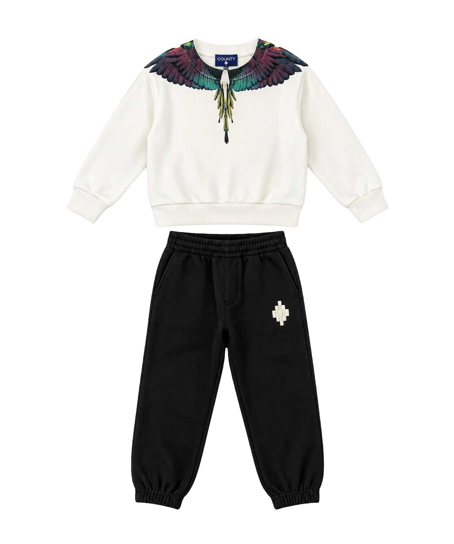 Marcelo Burlon County of Milan Kids Set Felpa+Pantalone per Neonati