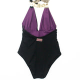 Ilaria Vitagliano Costume Monokini Nero/Bronzo per Bambine (retro)