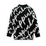 Pinko Kids Cardigan Nero con Logo All-over per Bambine (retro)
