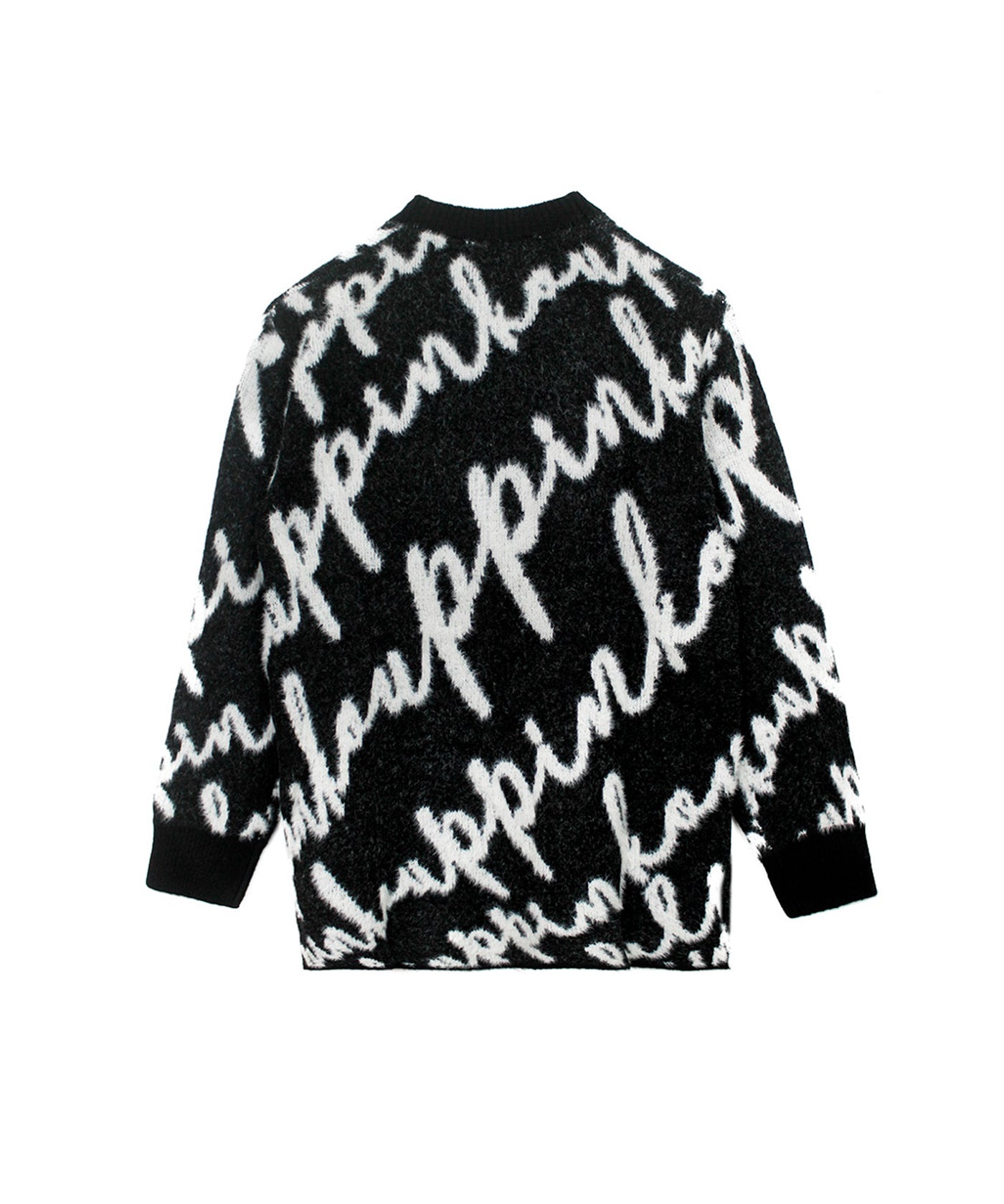 Pinko Kids Cardigan Nero con Logo All-over per Bambine (retro)