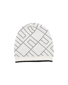 Elisabetta Franchi La Mia Bambina Cappello Panna con Logo Geometrico per Neonate